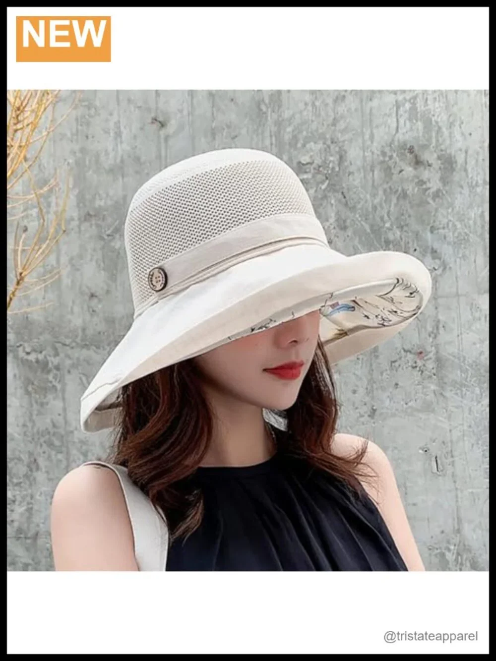 UPF 50+ Wide Brim Sun Hat Women Mesh Bucket Beach Hat Foldable